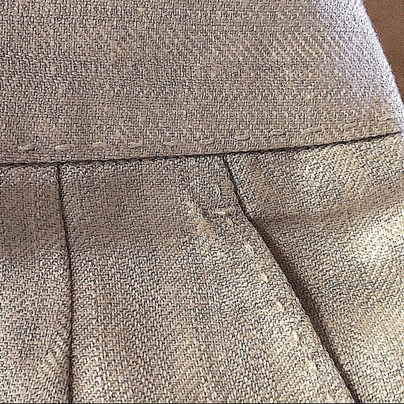 𝅺grace Dane Lewis Linen Blend Front Zip Pencil Skirt Size 8 - Picture 5 of 6